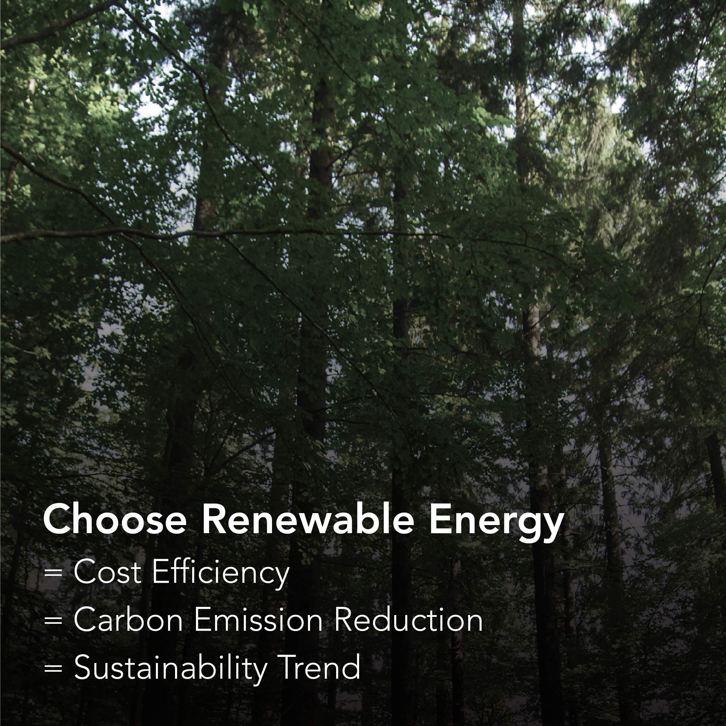 Choose Renewable Energy= Cost Efficiency, Carbon Emission Reduction & Sustainability Trend
