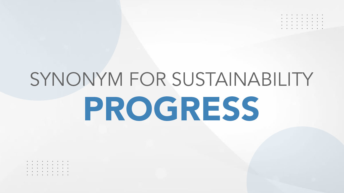 Process is a synonym for Sustainability