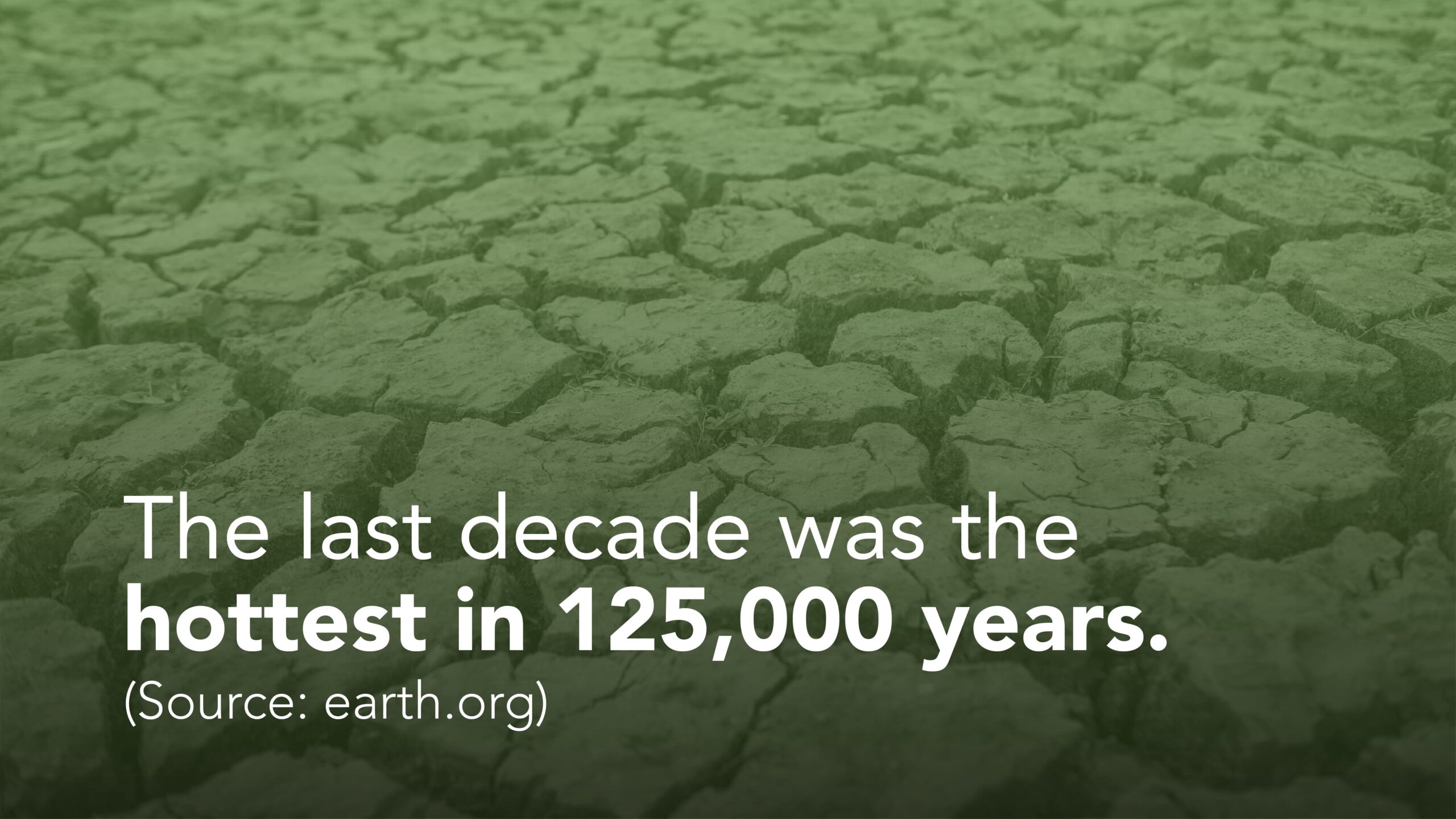 The last decade was the hottest in 125000 years